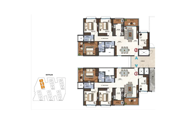 3 BHK Floor Plan - First City Harmony