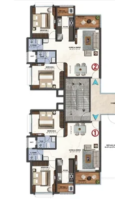 2 BHK Floor Plan - First City Harmony